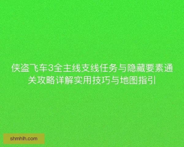 侠盗飞车3全主线支线任务与隐藏要素通关攻略详解实用技巧与地图指引